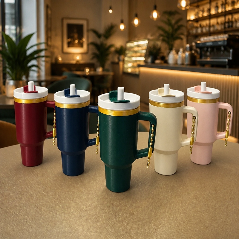Mini Porta Batom Chaveiro Estilo Copo Térmico