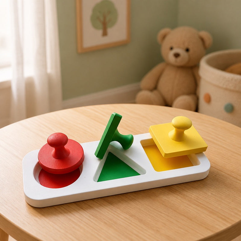 Brinquedo Educativo de Encaixe – Formas e Cores