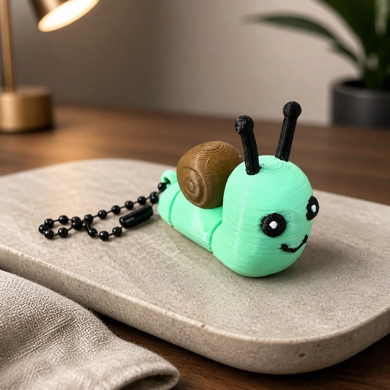 Chaveiro Caracol Articulado 3D