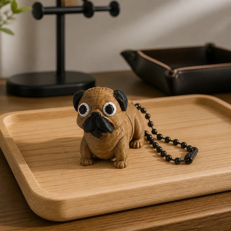 Chaveiro Dog Pug Articulado